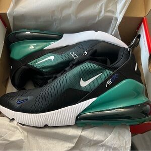 Nike Air Max Black and Green Sneakers